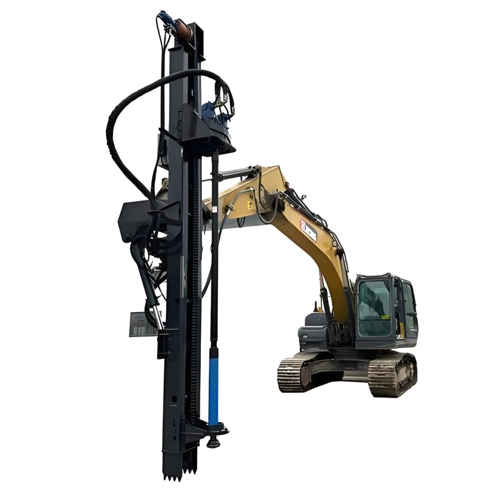 Excavator-Mounted Hydraulic Rock Drill